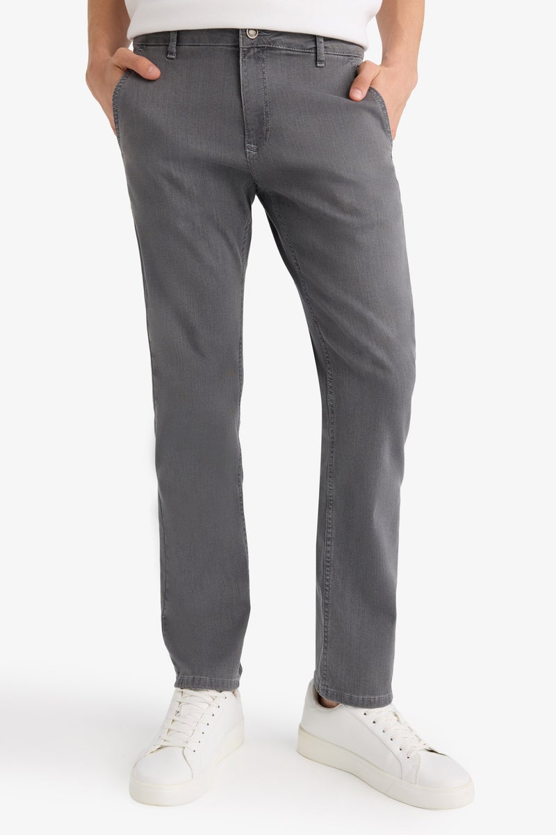 DeFacto Grey Man Sergio Regular Fit Regular Waist Straight Jeans Casual - Image 4